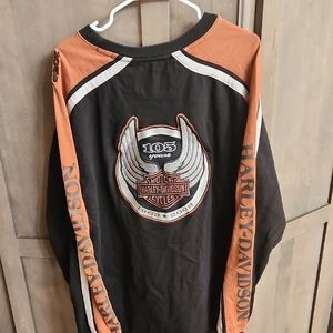 Harley-Davidson Black and Orange 105th Anniversary Shirt